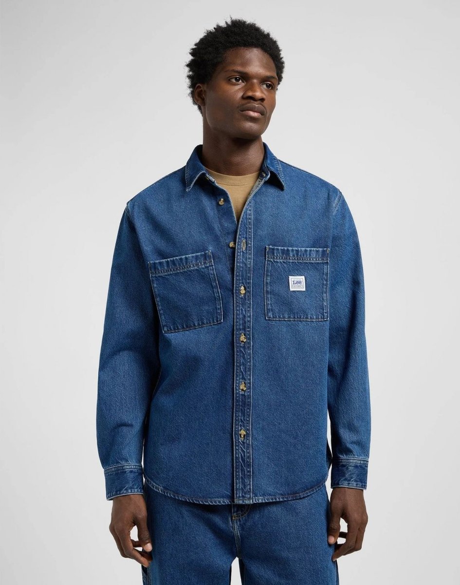 camicie mężczyzna lee 112370475 workwear turn tables