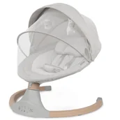 Leżaczki i huśtawki - Kidwell, Luxi, Bujaczek Elektryczny 2w1, Light Melange/wooden - miniaturka - grafika 1