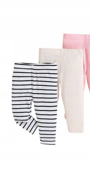 SHEIN DZIECIĘCE LEGGINSY PASKI KLASYCZNE 3PACK 88-92 1KB