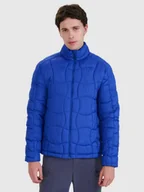 Kurtki i kamizelki sportowe męskie - 4F Kurtka puchowa trekkingowa z wypełnieniem Primaloft Silver męska - niebieska 3XL - miniaturka - grafika 1