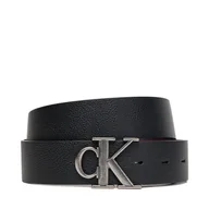 Paski - Pasek Męski Calvin Klein Monogram Buckle 35Mm Adj/Rev LV04D7017G Czarny - miniaturka - grafika 1