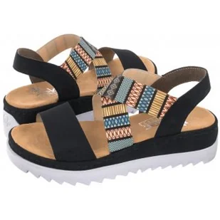 Sandały Granatowe V44G8-14 Blue Combination (RI2-b) Rieker - Sandały damskie - miniaturka - grafika 1