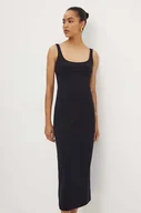 Sukienki - Patrizia Pepe sukienka kolor czarny maxi dopasowana 8A1371 J129 - miniaturka - grafika 1