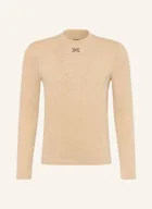 Koszulki sportowe damskie - X-Bionic Koszulka Funkcjonalna Mightywool Z Wełną Merynosową beige - miniaturka - grafika 1