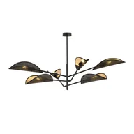 Lampy sufitowe - Lampa wisząca Vene czarno-złota 6xE14x10W do salonu wym: 51 x 102 cm metal Emibig - miniaturka - grafika 1