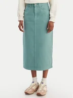 Spódnice - Quiksilver Spódnica jeansowa Mason EQWWK03027 Turkusowy Regular Fit - miniaturka - grafika 1