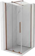 Kabiny prysznicowe - Mexen Velar kabina prysznicowa rozsuwana 100x100 cm, transparent, różowe złoto - 871-100-100-01-60 - miniaturka - grafika 1