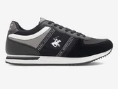 Półbuty męskie - U.S Polo Club Sneakersy męskie czarne rozmiar 46 - miniaturka - grafika 1