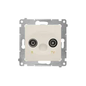 Gniazdka elektryczne - Kontakt Simon Gniazdo RTV przelotowe SIMON 54 krem - miniaturka - grafika 1