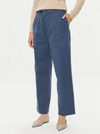 Spodnie damskie - Tommy Hilfiger Spodnie materiałowe WW0WW42233 Niebieski Relaxed Fit - miniaturka - grafika 1