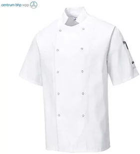 Portwest Kent C734 bluza szefa kuchni, męska odzież robocza, nowa, biały C733WHRXS - Pozostałe akcesoria kuchenne - miniaturka - grafika 2