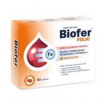 ORKLA HEALTH BIOFER FOLIC 60 tabl Żelazo i kwas foliowy 8230511 - Witaminy i minerały - miniaturka - grafika 1