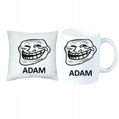 Gadżety dla niej i dla niego - Trollface MEM ZESTAW PREZENT PODUSZKA + KUBEK+IMIĘ - miniaturka - grafika 1