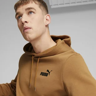 Męska bluza dresowa nierozpinana z kapturem PUMA ESS Small Logo Hoodie - beżowa - Bluzy sportowe męskie - miniaturka - grafika 1
