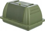 Klatki i wyposażenie dla ptaków - Trixie Trixie Transport box, bird/small animal, 24×13×16 cm, olive green - miniaturka - grafika 1