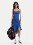 Sukienki - Desigual Sukienka jeansowa Munich 25SWVD07 Niebieski Regular Fit - miniaturka - grafika 1