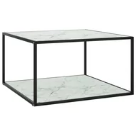 Ławy i stoliki kawowe - VidaXL Lumarko Stolik herbaciany, szkło w kolorze biały marmur, 90x90x50 cm 322913 VidaXL - miniaturka - grafika 1