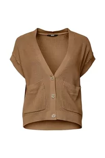 ESPRIT Damski kardigan z dzianiny, 235/karmel, XS - Swetry damskie - miniaturka - grafika 1