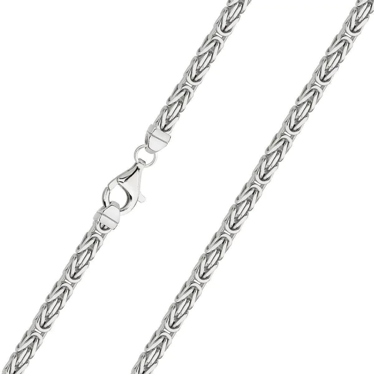 Łańcuszek splot królewski srebrny 4mm 60cm