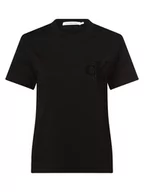 Koszulki i topy damskie - Calvin Klein Jeans - T-shirt damski, czarny - miniaturka - grafika 1