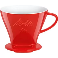 Zaparzacze i kawiarki - MELITTA Porcelanowy Drip Melitta 1X4 czerwony 6763135 - miniaturka - grafika 1