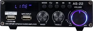 Blitzwolf Wzmacniacz audio AS-22, 45W, Bluetooth 5.0, USB + pilot czarny - Wzmacniacze - miniaturka - grafika 1