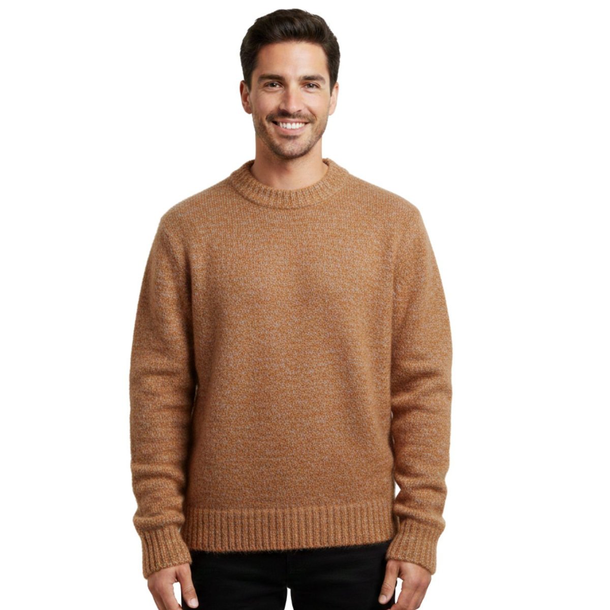 Sweter męski Zara klasyczny pomarańczowy -M