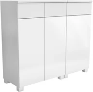 Szafki łazienkowe - Komoda Łazienkowa do łazienki wisząca stojąca 60+40= 100cm biały Mat matowe - miniaturka - grafika 1