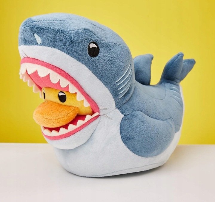 MASKOTKA PRZYTULANKA SŁODKI REKIN Z KACZUSZKĄ PLUSZAK 20CM