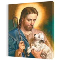 Ikony i obrazy sakralne - Obraz religijny na płótnie Jezus Chrystus Dobry Pasterz - miniaturka - grafika 1