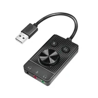 Adaptery i przejściówki - LogiLink UA0397 konwerter plików audio Czarny - miniaturka - grafika 1