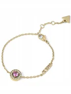 Bransoletki - Guess M'Ama Non M'Ama bransoletka złota damska różowy kryształ JUBB04668JW - miniaturka - grafika 1