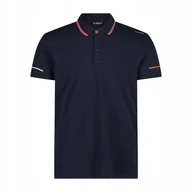 Koszulki męskie - Koszulka męska Cmp Polo Black Blue 50 - miniaturka - grafika 1