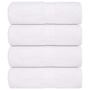 vidaXL Ręczniki, 4 szt., białe, 15x21 cm, 360 g/m², bawełna 100% - Ręczniki - miniaturka - grafika 1
