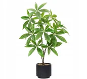 Sztuczne kwiaty - SZTUCZNA Roślina PACHIRA W DONICZCE REALISTYCZNA 60cm KRZACZEK PIĘKNA - miniaturka - grafika 1