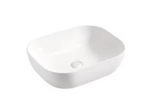 Comad Smile umywalka 50x40 cm nablatowa prostokątna biały połysk UM-6254SMILE50DP - Umywalki - miniaturka - grafika 2