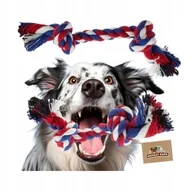 Zabawki dla psów - Zabawka Dla Psa Szczeniaka Sznur Szarpak Pleciony Dentystyczny Supły 21 Cm - miniaturka - grafika 1