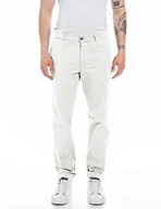 Spodnie męskie - Replay Spodnie męskie, 001 White, 38W / 32L - miniaturka - grafika 1