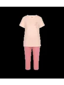 Piżamy damskie - TRIUMPH Różowa DWUCZĘŚCIOWA PIŻAMA koszulka i spodnie PK Capri X zestaw 42 - miniaturka - grafika 1