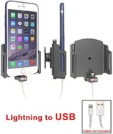 Uchwyty samochodowe do telefonów - Uchwyt do Apple iPhone Xs Max w cienkim futerale z możliwością wpięcia kabla lightning USB - miniaturka - grafika 1