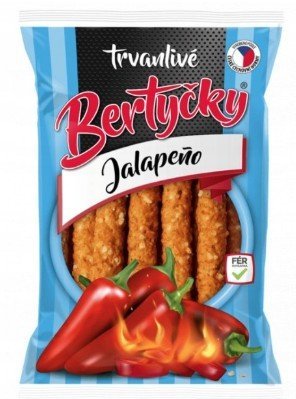 Bertycky czeskie paluszki jalapeno 90g