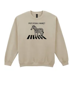 Bluza bez kaptura Śmieszna Zebra Czarny Humor Pasy Żart Beżowy XL - Bluzy damskie Bluza bez kaptura Śmieszna Zebra Czarny Humor Pasy Żart Beżowy XL - Bluzy damskie - miniaturka - grafika 1