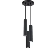Lampy sufitowe - Sollux SL.1576 - Żyrandol na lince KARBON 3xGU10/10W/230V czarny - miniaturka - grafika 1