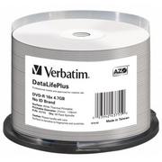 Nośniki danych - Verbatim 43755 DVD-R 16 X 50-Pack printable Optical Media 0023942437550 - miniaturka - grafika 1