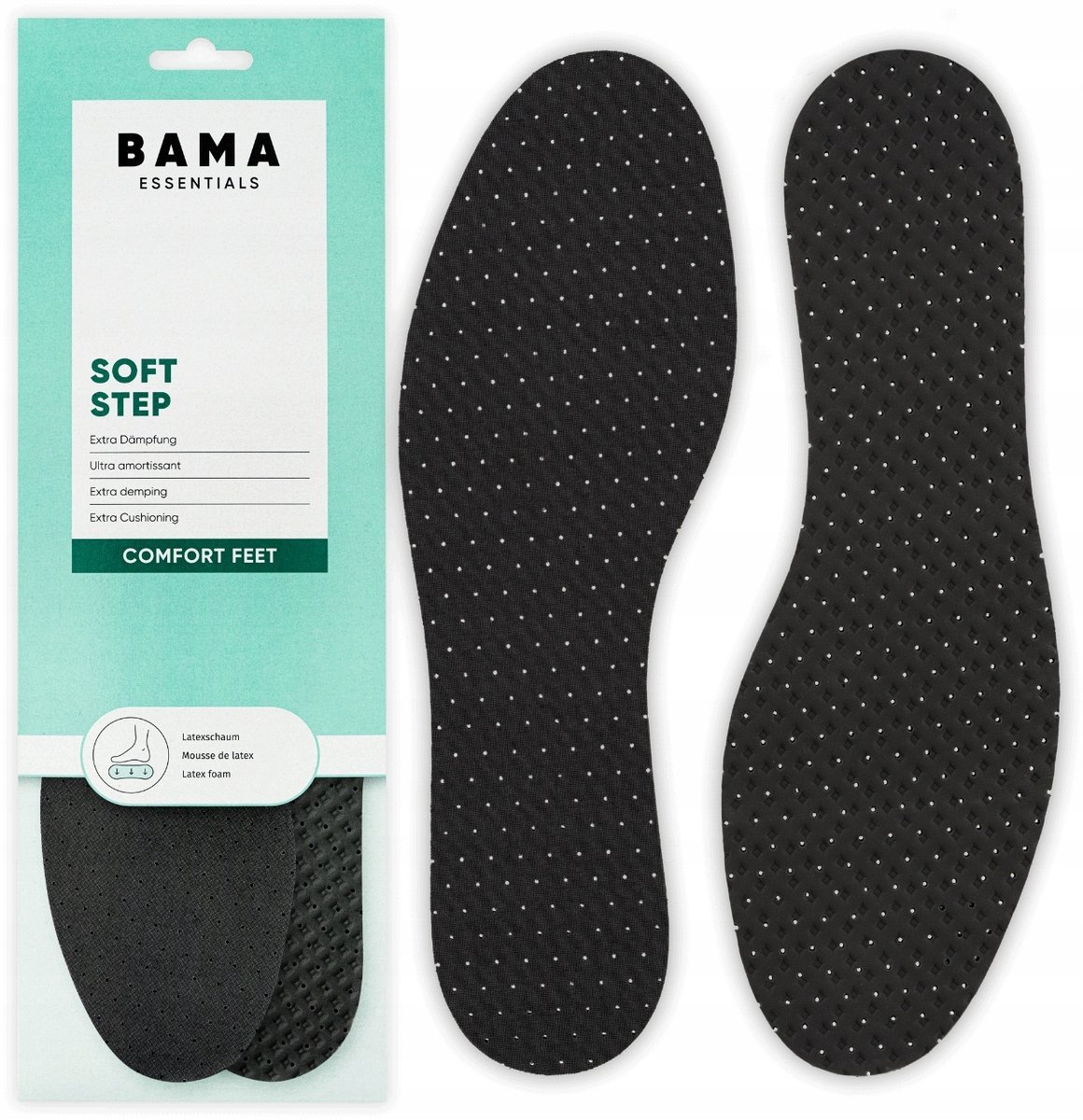 Wkładki do butów lateksowe amortyzujące Bama Soft Step perfumowane 36/37