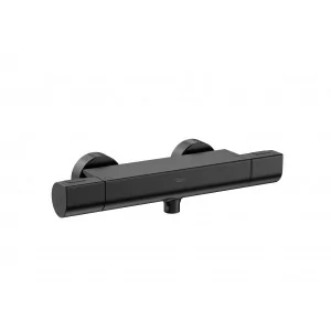 ROCA A5A142ENM0 T-1000 Bateria termostatyczna prysznicowa ścienna PVD brushed titanium black - Baterie wannowe i prysznicowe - miniaturka - grafika 1