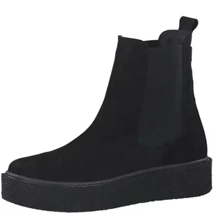 Marco Tozzi Damskie 2-26853-29 skórzane buty z podszewką, modne kozaki, czarne, 38 EU - Kozaki damskie - miniaturka - grafika 1
