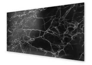 Panel kuchenny HOMEPRINT Czarny marmur z żyłami 100x50 cm - Dekoracje domu - miniaturka - grafika 1