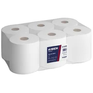 Ręczniki papierowe - Ręczniki Maxi Celuloza PREMIUM KAREN, białe, dwuwarstwowe - opakowanie 6 szt. - miniaturka - grafika 1