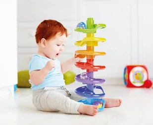 Quercetti Super Spiral Tower - Zabawki interaktywne dla dzieci - miniaturka - grafika 1